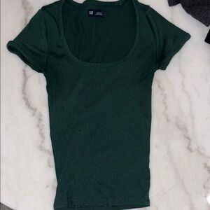 GAP Women's Dark Green Short Sleeve Tee